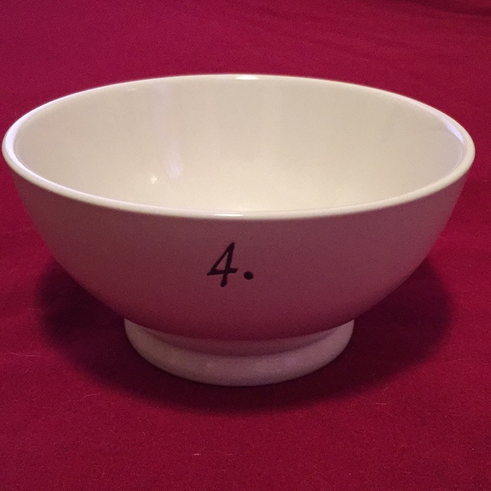 Rae Dunn Number 4 Bowl. 4.